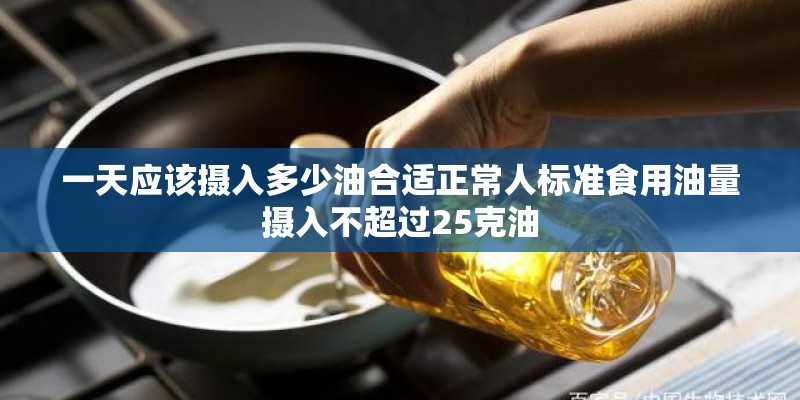 一天应该摄入多少油合适正常人标准食用油量摄入不超过25克油