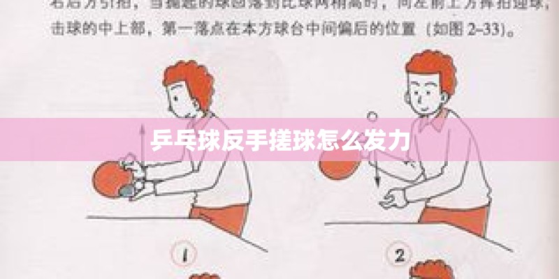 乒乓球反手搓球怎么发力