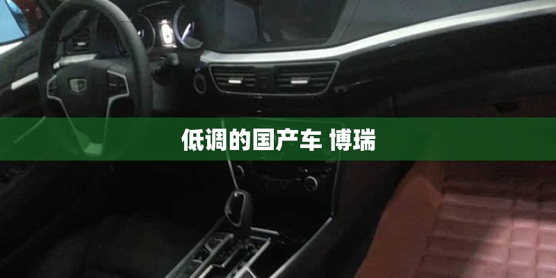 低调的国产车 博瑞