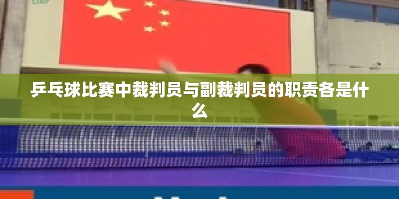 乒乓球比赛中裁判员与副裁判员的职责各是什么