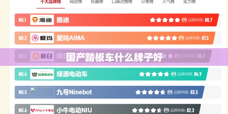 国产踏板车什么牌子好