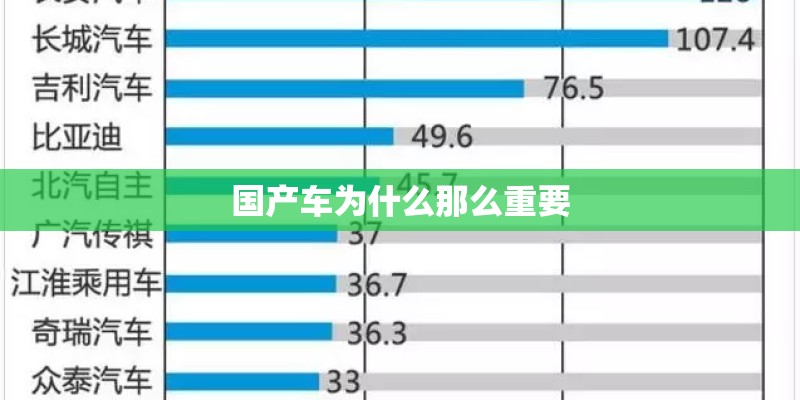 国产车为什么那么重要