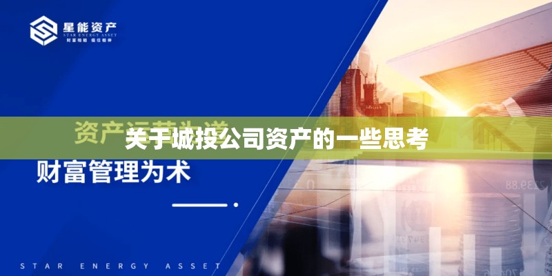 关于城投公司资产的一些思考