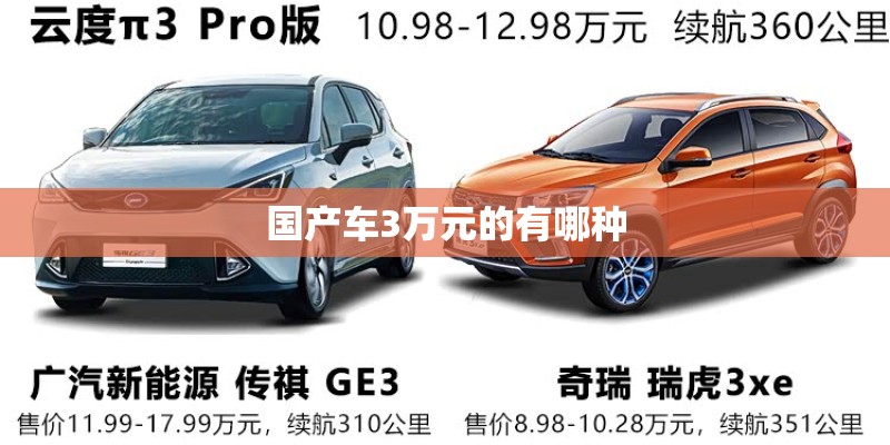 国产车3万元的有哪种