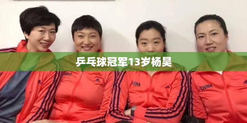 乒乓球冠军13岁杨昊