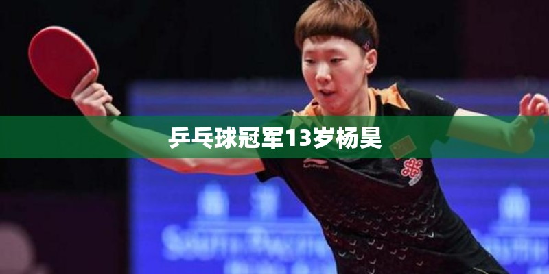 乒乓球冠军13岁杨昊