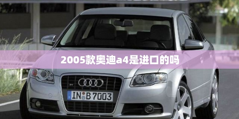 2005款奥迪a4是进口的吗