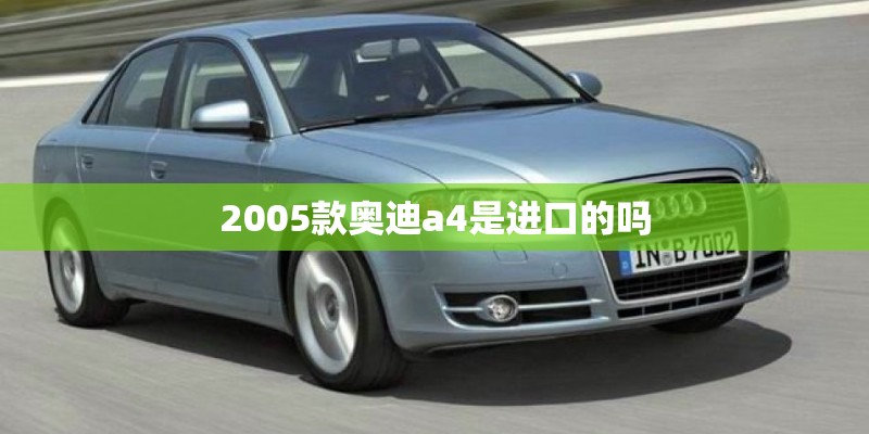 2005款奥迪a4是进口的吗