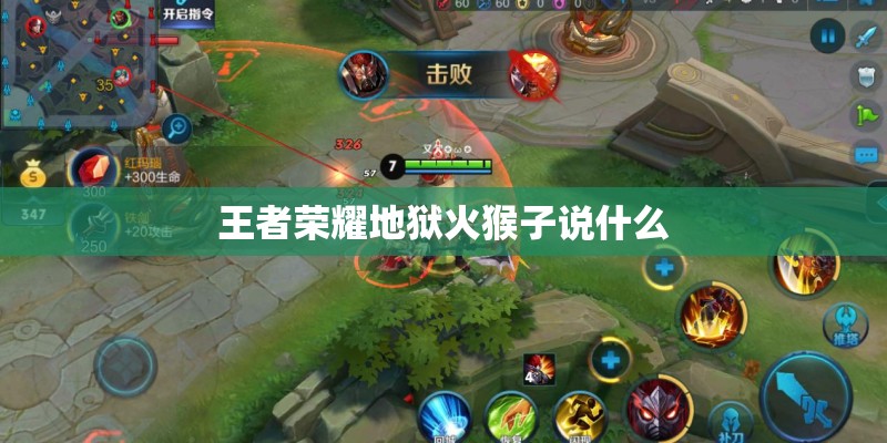 王者荣耀地狱火猴子说什么