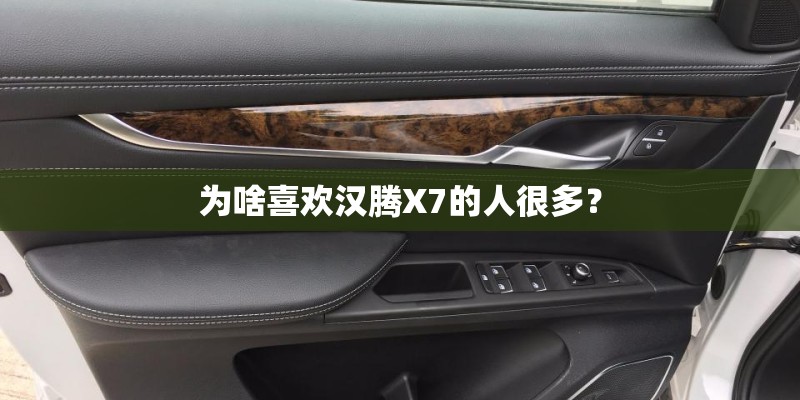 为啥喜欢汉腾X7的人很多？