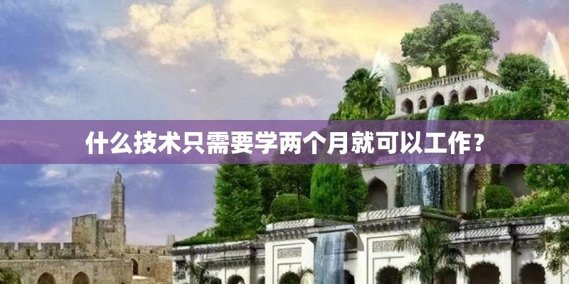 什么技术只需要学两个月就可以工作? 什么技术只需要学两个月就可以工作?