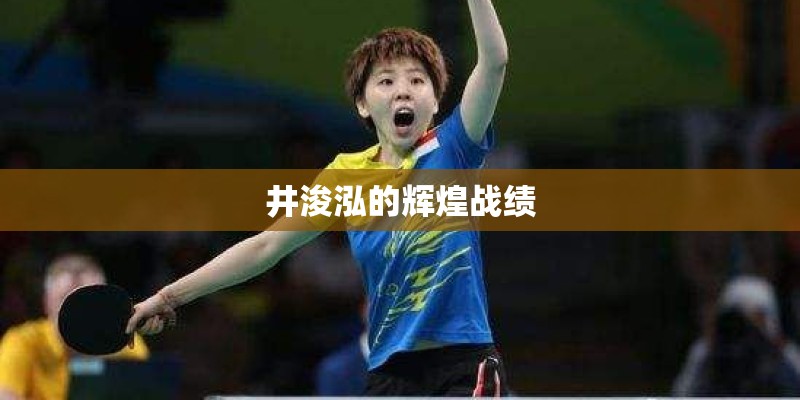 井浚泓的辉煌战绩