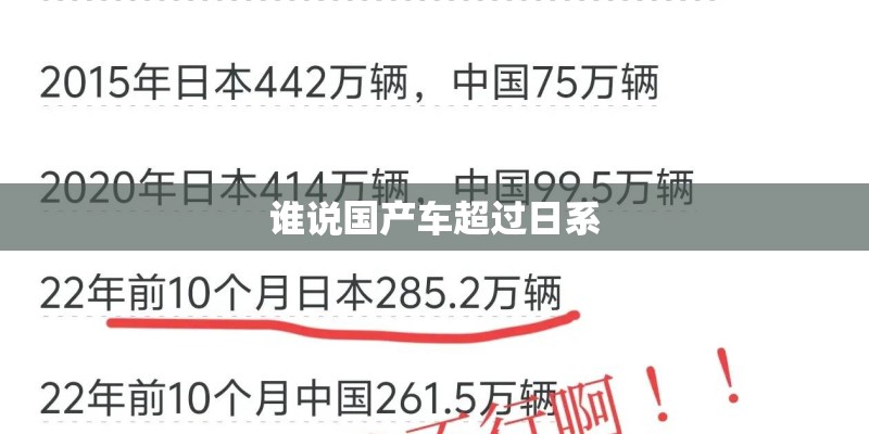 谁说国产车超过日系