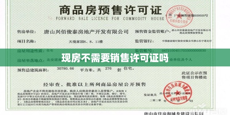 现房不需要销售许可证吗