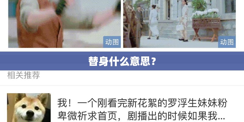 替身什么意思？
