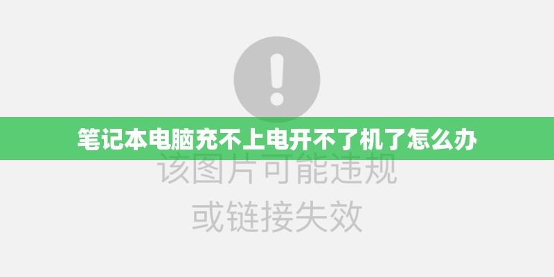 笔记本电脑充不上电开不了机了怎么办