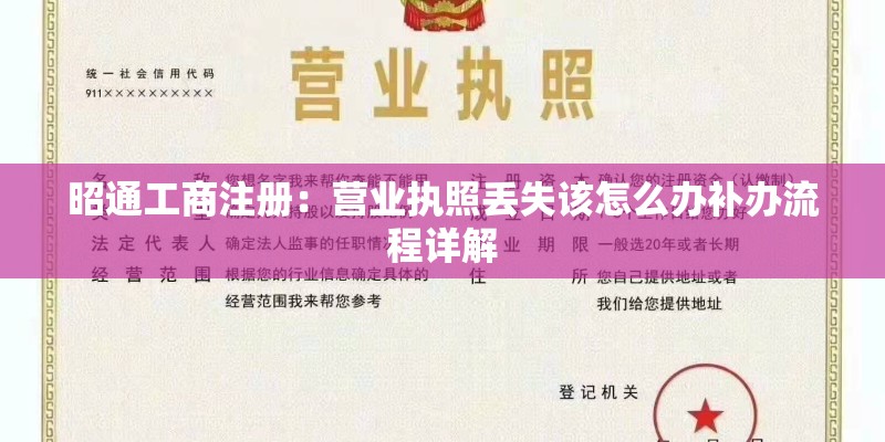 昭通工商注册：营业执照丢失该怎么办补办流程详解
