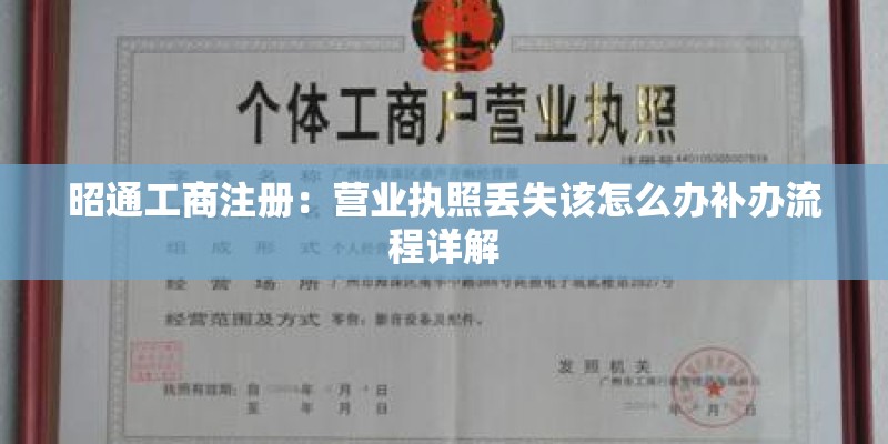 昭通工商注册：营业执照丢失该怎么办补办流程详解