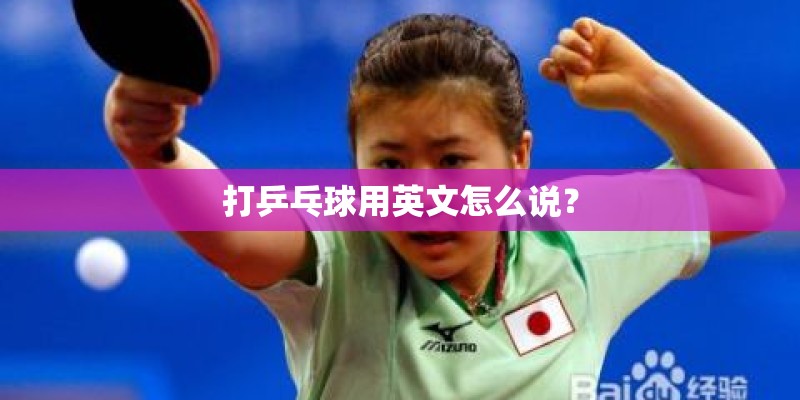 打乒乓球用英文怎么说？