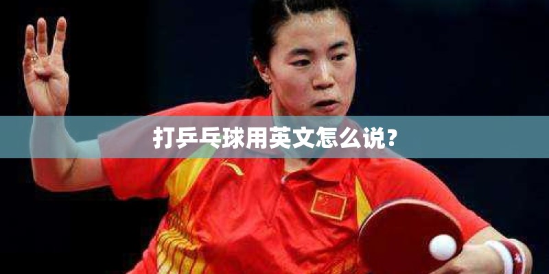 打乒乓球用英文怎么说？