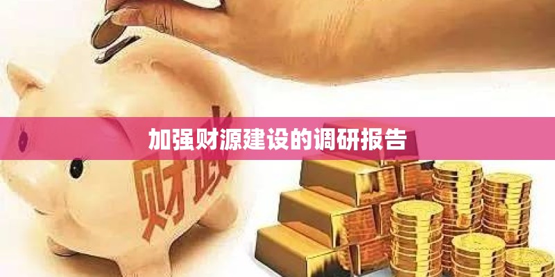 加强财源建设的调研报告