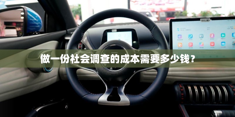 做一份社会调查的成本需要多少钱？