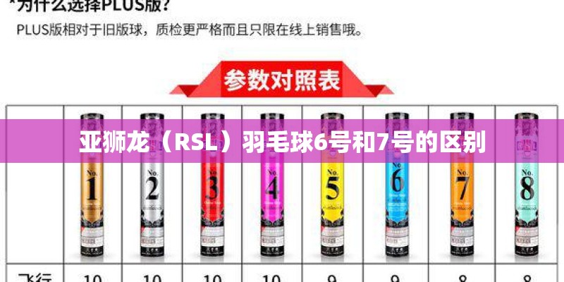 亚狮龙（RSL）羽毛球6号和7号的区别