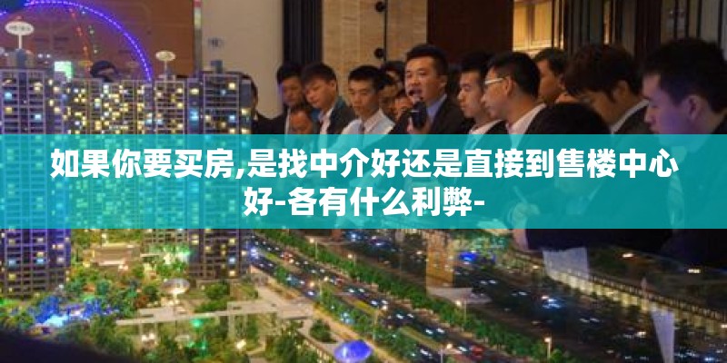 如果你要买房,是找中介好还是直接到售楼中心好-各有什么利弊- 如果你要买房,是找中介好还是直接到售楼中心好-各有什么利弊-