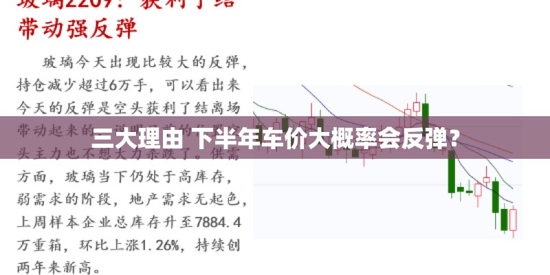 三大理由 下半年车价大概率会反弹？