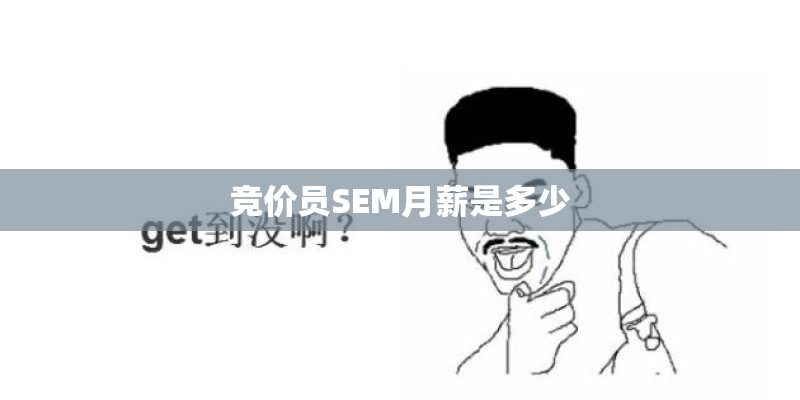 竞价员SEM月薪是多少