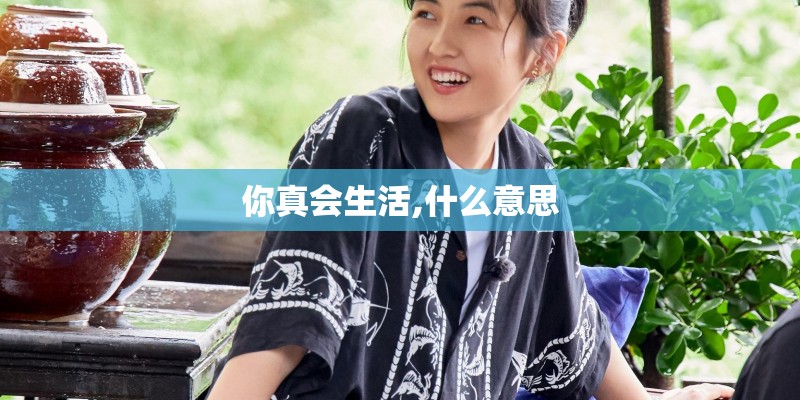 你真会生活,什么意思