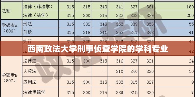 西南政法大学刑事侦查学院的学科专业