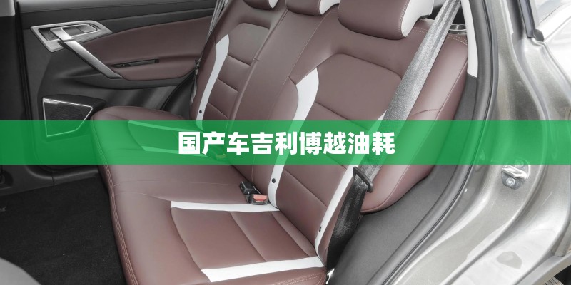 国产车吉利博越油耗