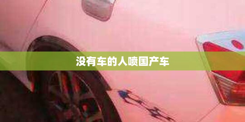 没有车的人喷国产车