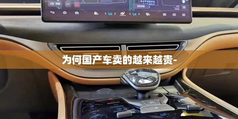 为何国产车卖的越来越贵-