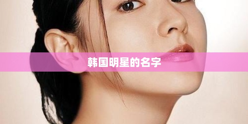 韩国明星的名字