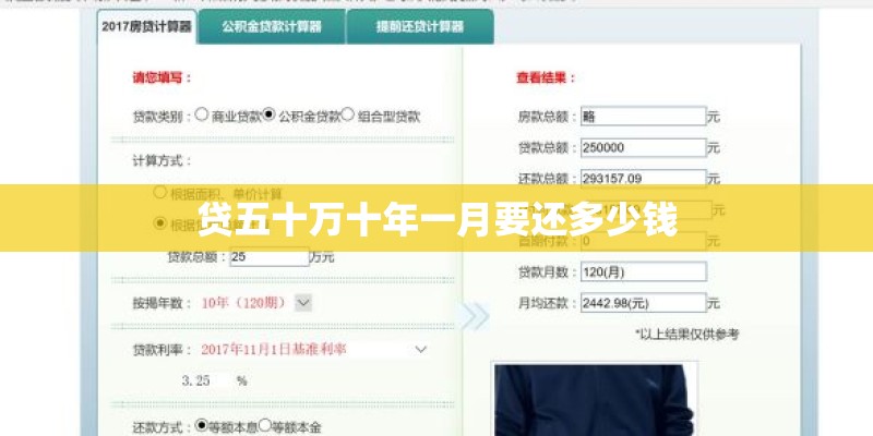 贷五十万十年一月要还多少钱 贷五十万十年一月要还多少钱