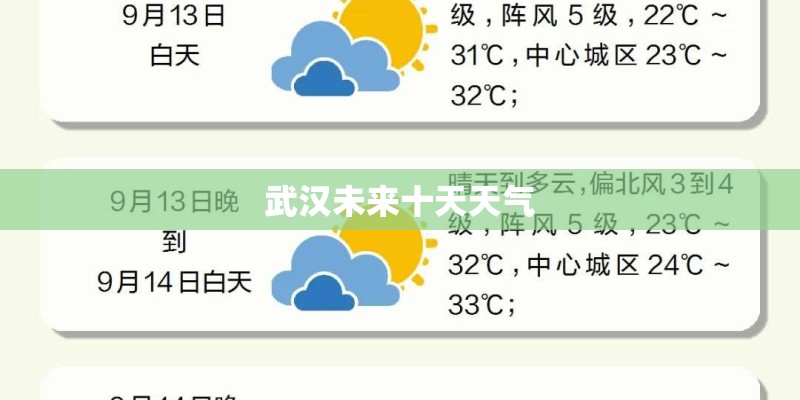 武汉未来十天天气