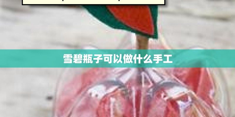 雪碧瓶子可以做什么手工