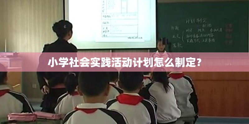 小学社会实践活动计划怎么制定？