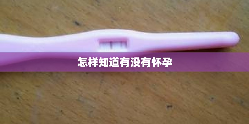 怎样知道有没有怀孕