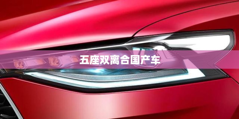 五座双离合国产车