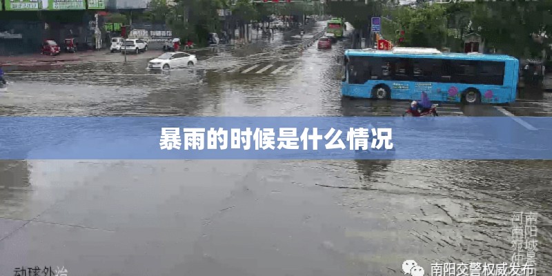 暴雨的时候是什么情况