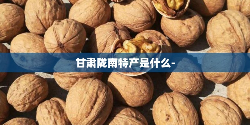 甘肃陇南特产是什么-
