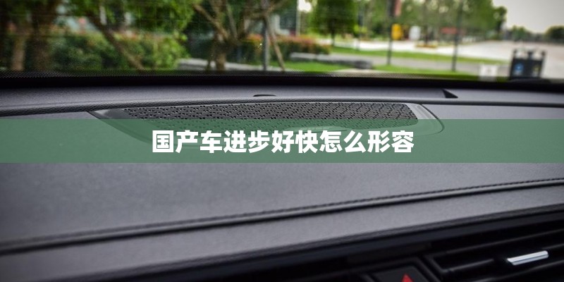 国产车进步好快怎么形容