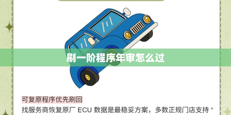 刷一阶程序年审怎么过