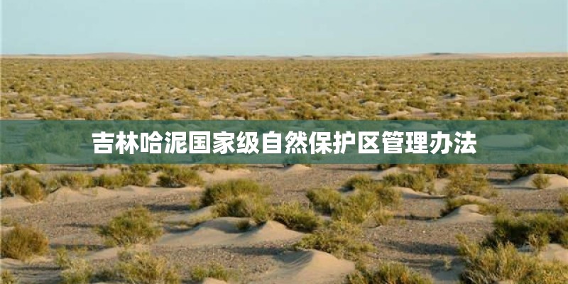 吉林哈泥国家级自然保护区管理办法 吉林哈泥国家级自然保护区管理办法