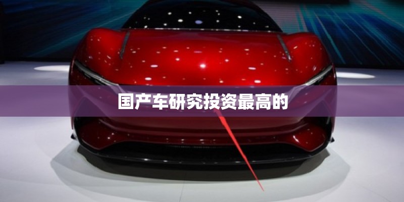 国产车研究投资最高的