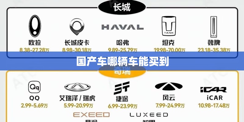 国产车哪辆车能买到