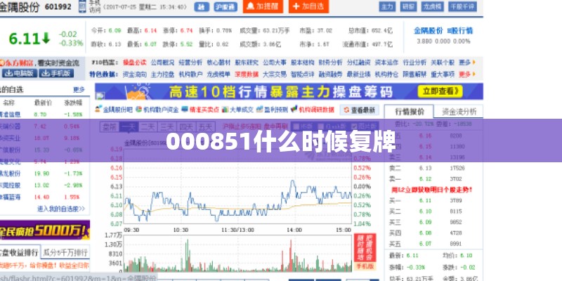 000851什么时候复牌